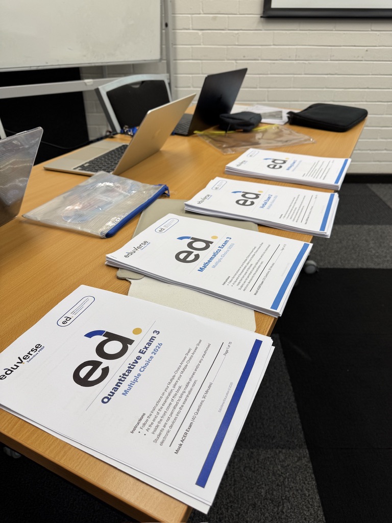 EduVerse branded exam materials