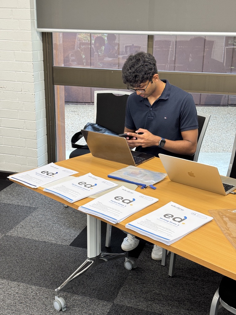 Tutor preparing session materials