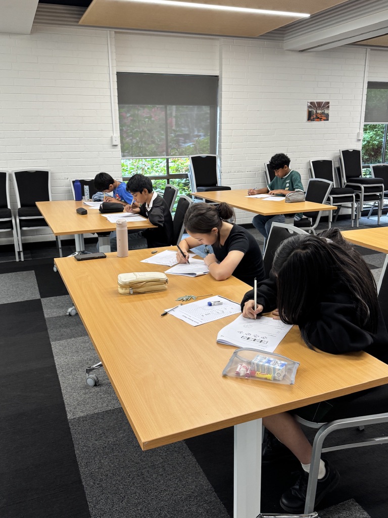 Students focused during practice session
